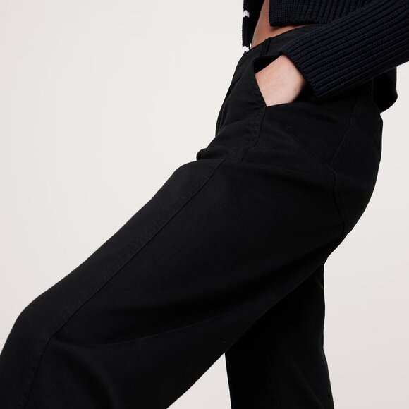 Banana Republic The Weekender Straight Leg Pant size 10 Black - Picture 3 of 5